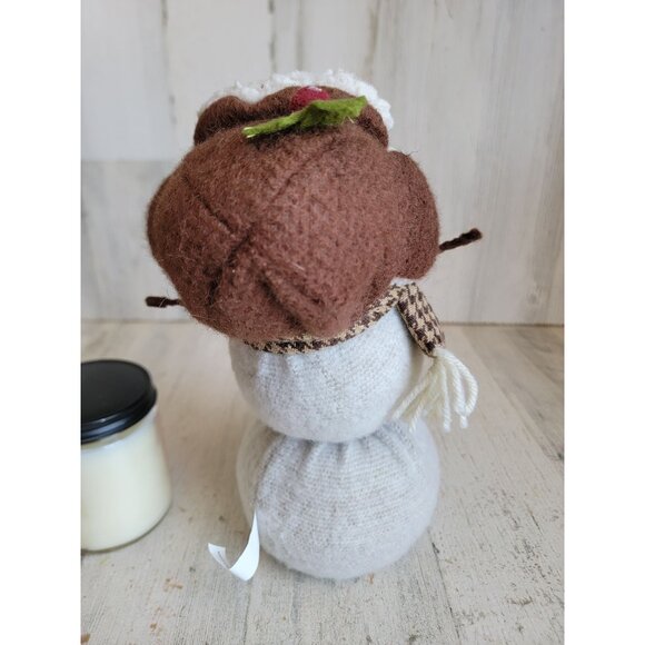 Tabletop snowman bath body works winter candy apple candle Xmas set decor - Picture 7 of 9